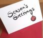 Preview: Season´s Greetings - Weihnachtskarte mit rotem Kuvert