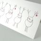 Preview: 9er Set Weihnachtskarten mit farbigen Kuverts: Rudolf + Freunde mit Maske