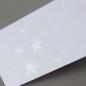 Preview: weiße Weihnachtskarte mit Schneeflocken