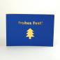 Preview: edle, zweiteilige Recycling-Weihnachtskarte: Frohes Fest!
