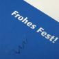 Preview: edle, zweiteilige Recycling-Weihnachtskarte: Frohes Fest!
