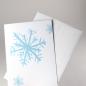 Preview: Schneeflocken - Recycling-Weihnachtskarte mit Recyclingkuvert