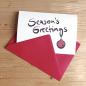 Preview: 10er Set Weihnachtskarten mit roten Kuverts: Season´s Greetings