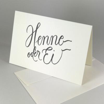 10er Set cremeweiße Recycling-Osterkarten mit Umschlag: Gedicht