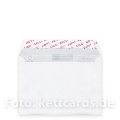 500 weiße haftklebende Recycling-Umschläge, DIN C6