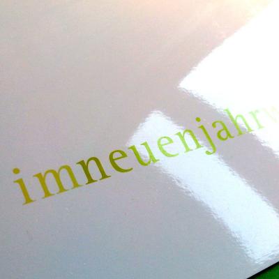 10er Set Neujahrskarten mit grünen Kuverts: im neuen jahr wird alles anders