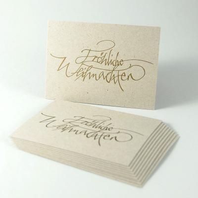 10 graue Minikärtchen: Fröhliche Weihnachten