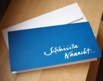 10er Set blaue Recycling-Weihnachtskarten: Stihiiille ...