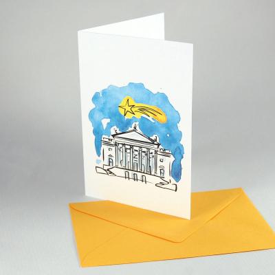 100er Set Weihnachtskarten mit farbigen Kuverts: Staatsoper in Berlin