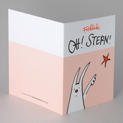 Oh! Stern! - witzige Osterkarte mit transparentem Umschlag