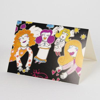 10er Set Weihnachtskarten mit Umschlägen: Himmlische Heerscharen