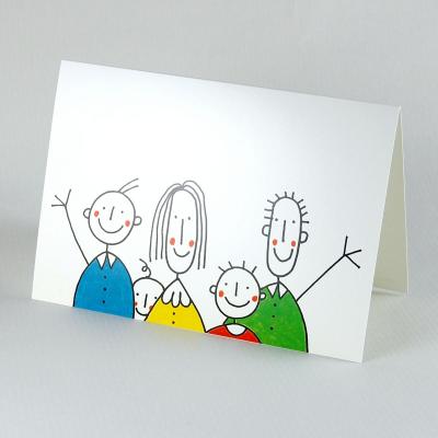 witzige Grußkarte: Familie