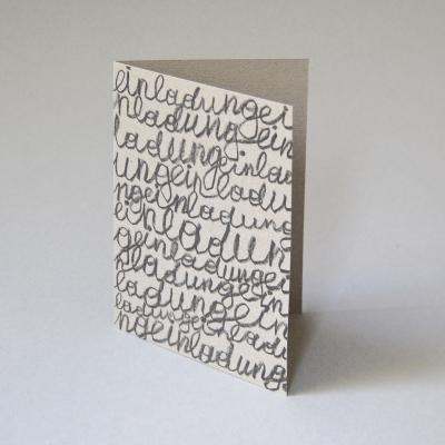 Recycling-Einladungskarte: einladung (Graupappe)