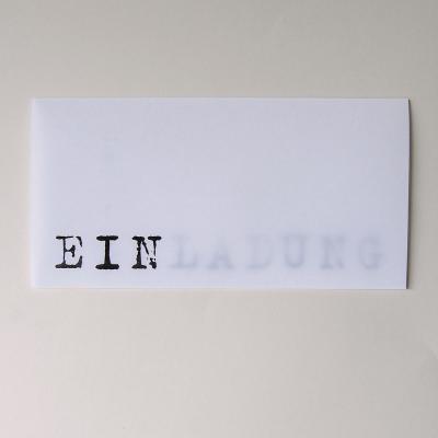 zweiteilige Design-Einladungskarte: EIN LADUNG