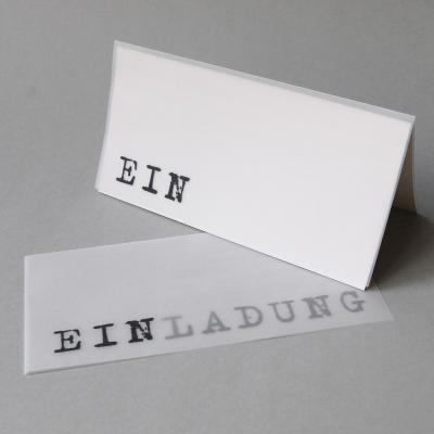 zweiteilige Design-Einladungskarte: EIN LADUNG