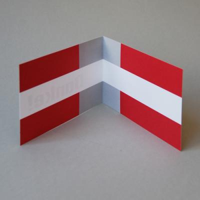 Karte zum Bedanken: Danke! (innen rot + grau)