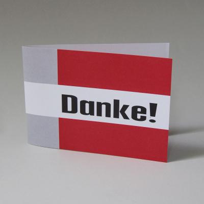 Karte zum Bedanken: Danke! (Innen unbedruckt)