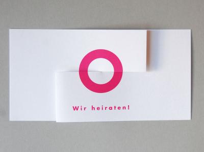 Hochzeitseinladung: Wir heiraten!  (pinker Druck)