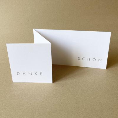 Recycling-Grußkarte: DANKE SCHÖN (silberner Druck)