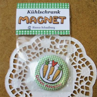 Kühlschrankmagnet: Guten Apetitt (Karotten)
