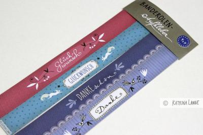 16 Aufkleber: Glückwunsch und Danke