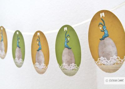 Ostergirlande mit Osterhasen