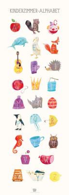 Poster mit Kinderzimmer-Alphabet