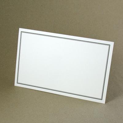 cremeweiße Trauerpostkarte mit abgesetztem Doppelrahmen