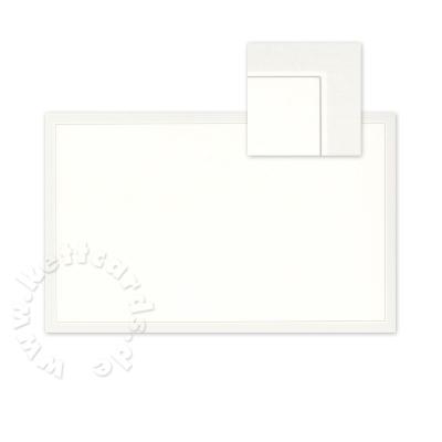 cremeweiße Trauerpostkarte mit Rahmen