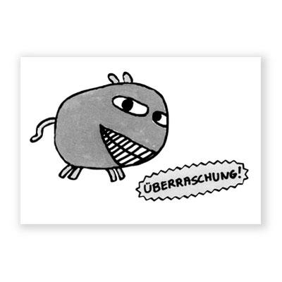 Postkarte: Überraschung!
