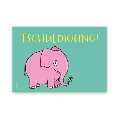 Postkarte zum Entschuldigen: Tschuldigung!