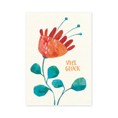 Papp-Postkarte: Viel Glück