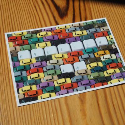 Postkarte mit Autos: ENDLICH 18