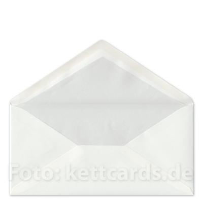 naturweißer, gefütterter Umschlag, DIN lang