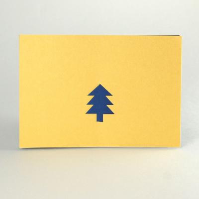 edle, zweiteilige Recycling-Weihnachtskarte: Frohes Fest!