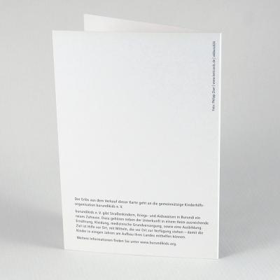 Weihnachtskarte mit Spende: Mädchen