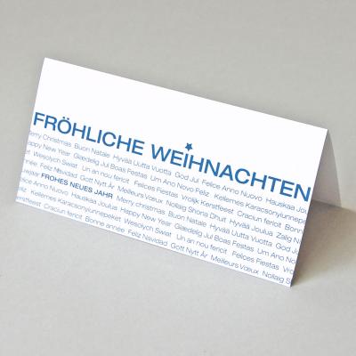 Weihnachtskarte: FRÖHLICHE WEIHNACHTEN (matter Karton)