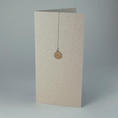 Recycling-Weihnachtskarte: Minimaleinsatz  (Graupappe)