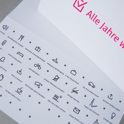 Neujahrskarte: Alle Jahre wieder ... (pink)