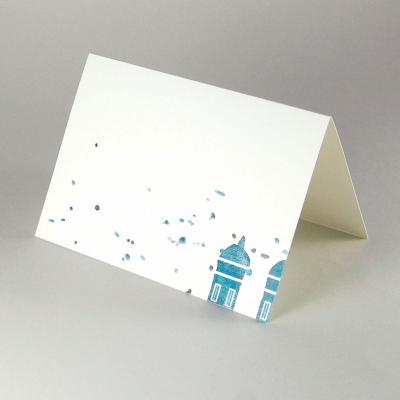 Weihnachtskarte: Münchener Frauenkirche im Schnee