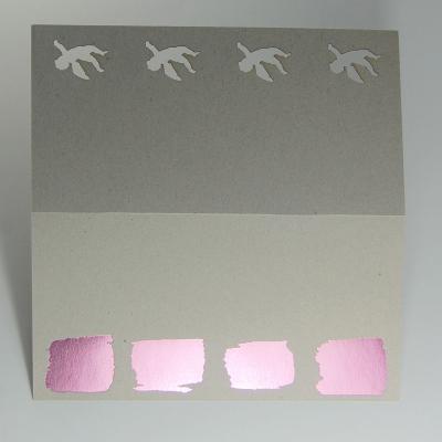 Weihnachtskarte: gestanzte Engelchen