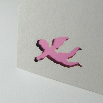 Weihnachtskarte: gestanzte Engelchen