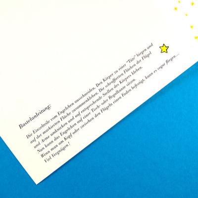 große Weihnachtskarte zum Basteln: Engel Ellie  (DIN A5)