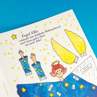 große Weihnachtskarte zum Basteln: Engel Ellie  (DIN A5)