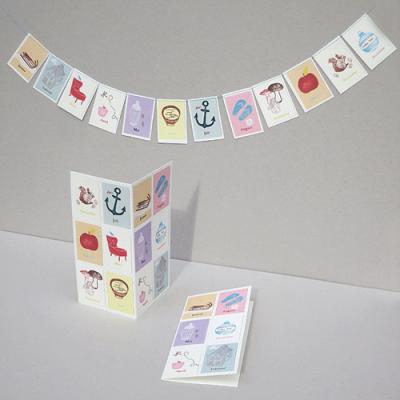 Recyclingkarte zum Basteln: 12 Monate