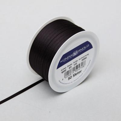 schwarzes Satinband, 3 mm