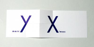 10er Set Designer-Weihnachtskarten mit Umschlägen: merrY X´mas