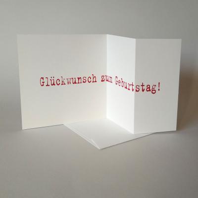 10er Set quadratische Glückwunschkarten mit Umschlag: Glückstag!