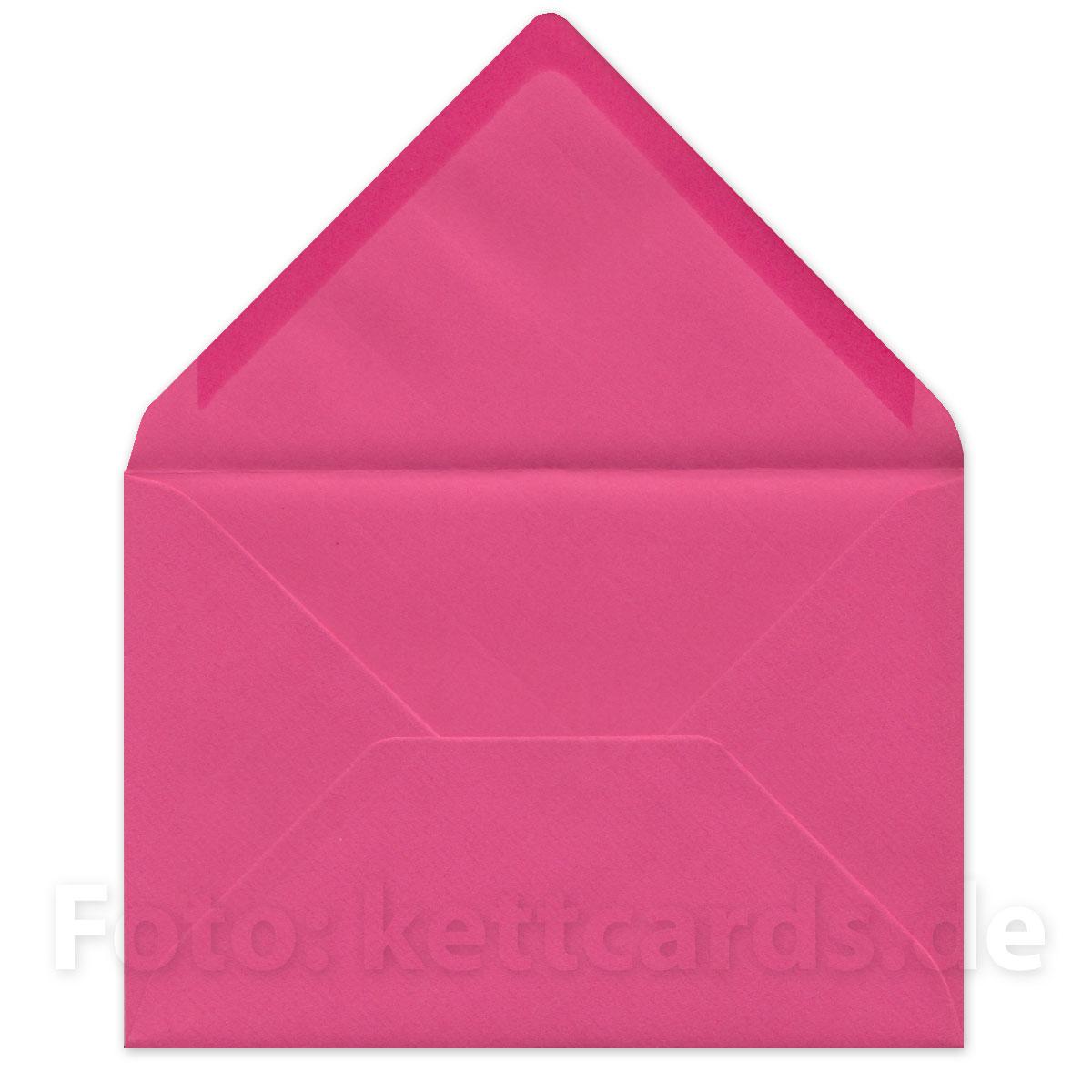 10er Set Weihnachtskarten mit pinken Kuverts: im Schlafzimmer