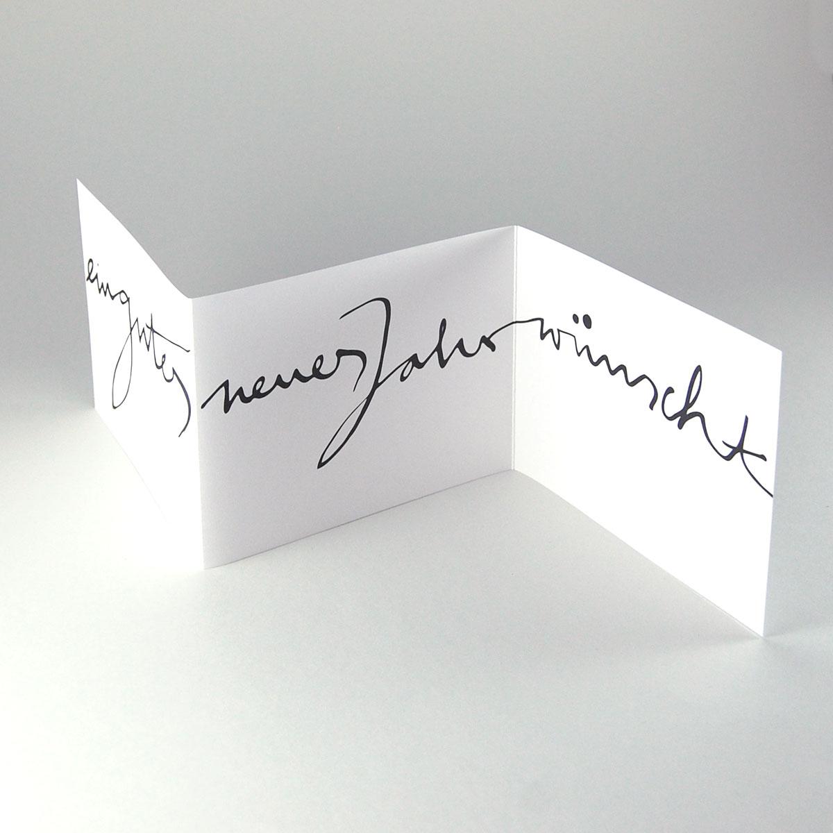 10er Set Neujahrsleporellos mit Kuverts: ein gutes neues Jahr wünscht